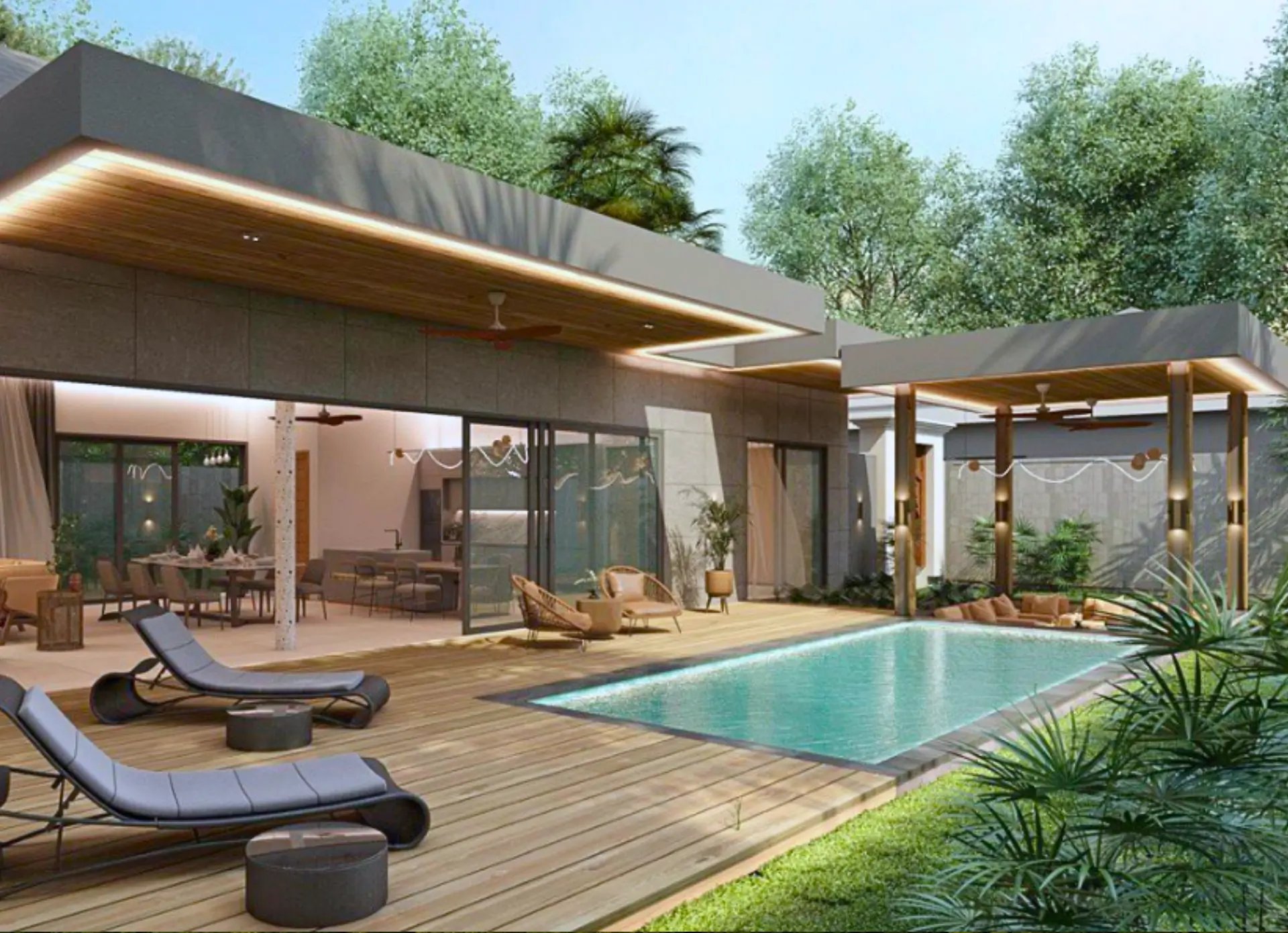 Шикарная вилла с бассейном и 3 спальнями - Фото 1